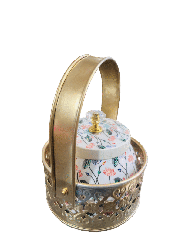 Premium Golden Dry Fruit Serving Bowl Basket – Elegant Decorative Gift Bowl for Home, Festive & Wedding Use - Image 2