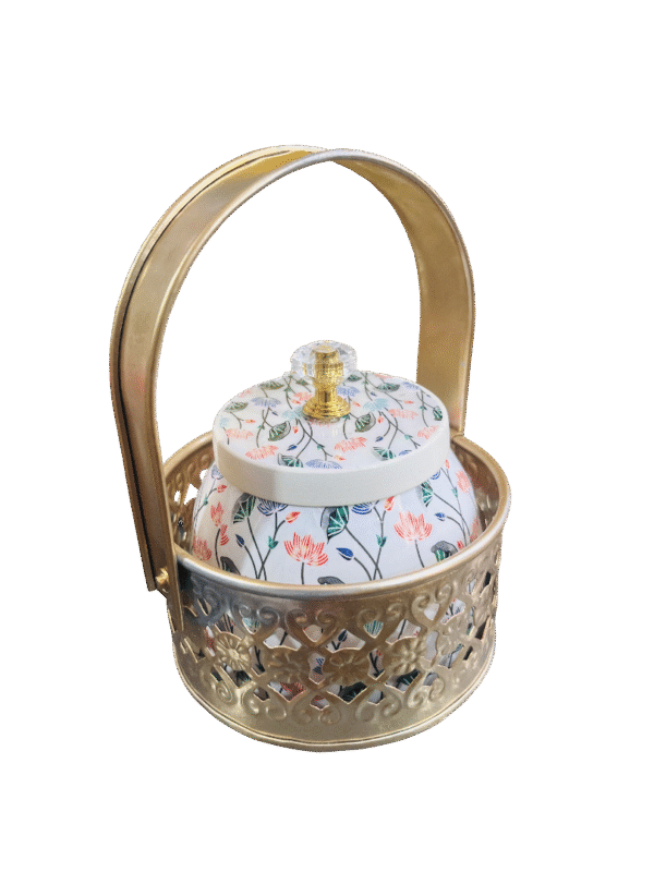 Premium Golden Dry Fruit Serving Bowl Basket – Elegant Decorative Gift Bowl for Home, Festive & Wedding Use - Image 3
