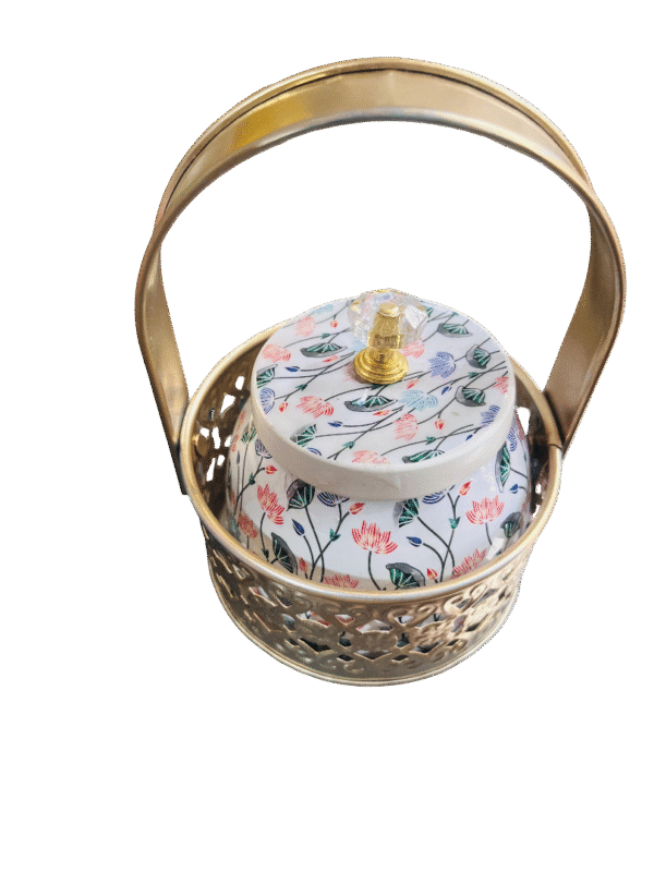 Premium Golden Dry Fruit Serving Bowl Basket – Elegant Decorative Gift Bowl for Home, Festive & Wedding Use - Image 4