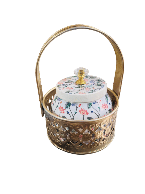 Premium Golden Dry Fruit Serving Bowl Basket – Elegant Decorative Gift Bowl for Home, Festive & Wedding Use - Image 5